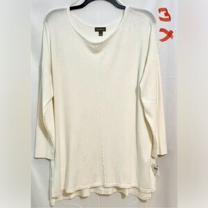 Style & Co. Long Sleeve Tee Cream Top